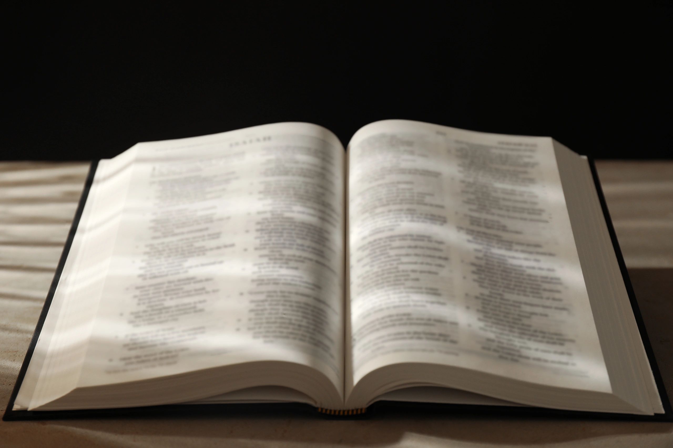 Open Bible, ready for reading and teaching from Scripture